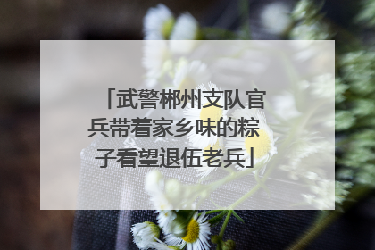 武警郴州支队官兵带着家乡味的粽子看望退伍老兵