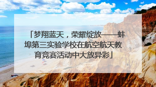 梦翔蓝天，荣耀绽放——蚌埠第三实验学校在航空航天教育竞赛活动中大放异彩