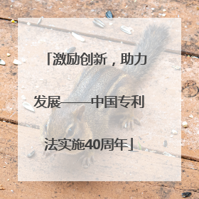 激励创新，助力发展——中国专利法实施40周年