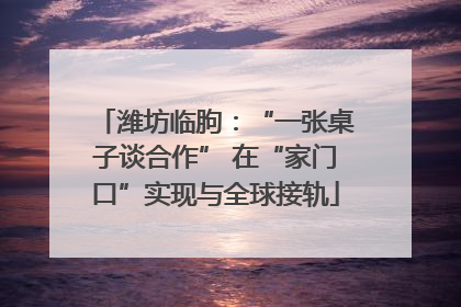 潍坊临朐：“一张桌子谈合作” 在“家门口”实现与全球接轨
