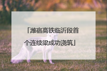 潍宿高铁临沂段首个连续梁成功浇筑