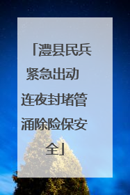 澧县民兵紧急出动 连夜封堵管涌除险保安全