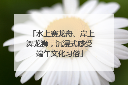 水上赛龙舟、岸上舞龙狮，沉浸式感受端午文化习俗