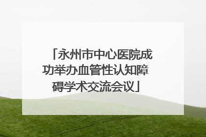 永州市中心医院成功举办血管性认知障碍学术交流会议