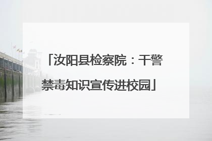 汝阳县检察院：干警禁毒知识宣传进校园