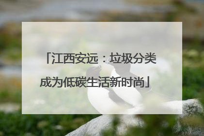 江西安远：垃圾分类成为低碳生活新时尚
