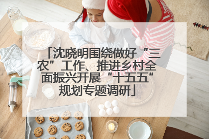 沈晓明围绕做好“三农”工作、推进乡村全面振兴开展“十五五”规划专题调研