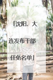 沈阳、大连发布干部任免名单