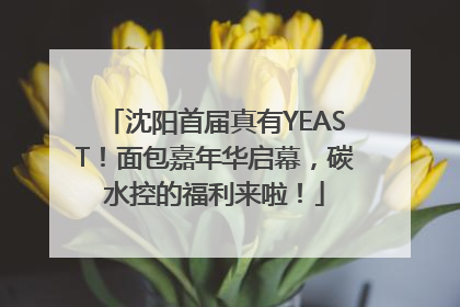 沈阳首届真有YEAST！面包嘉年华启幕，碳水控的福利来啦！