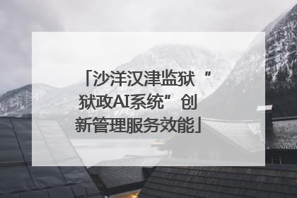 沙洋汉津监狱“狱政AI系统”创新管理服务效能