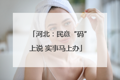 河北：民意“码”上说 实事马上办