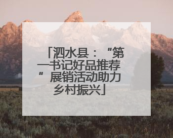 泗水县：“第一书记好品推荐”展销活动助力乡村振兴