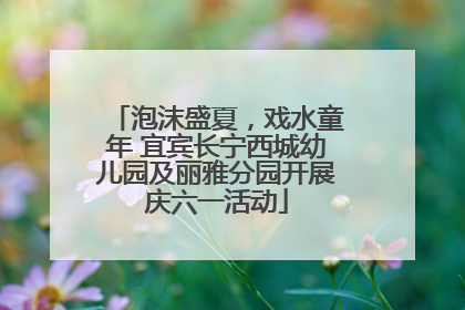 泡沫盛夏，戏水童年 宜宾长宁西城幼儿园及丽雅分园开展庆六一活动