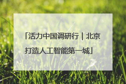 活力中国调研行｜北京打造人工智能第一城