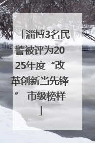淄博3名民警被评为2025年度“改革创新当先锋” 市级榜样
