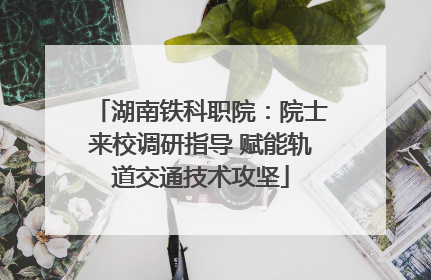 湖南铁科职院：院士来校调研指导 赋能轨道交通技术攻坚