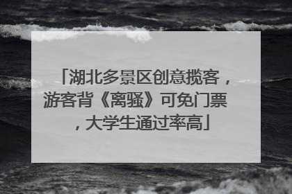 湖北多景区创意揽客，游客背《离骚》可免门票，大学生通过率高