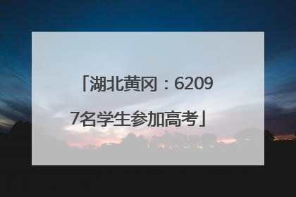 湖北黄冈：62097名学生参加高考