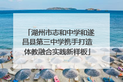 湖州市志和中学和遂昌县第三中学携手打造体教融合实践新样板