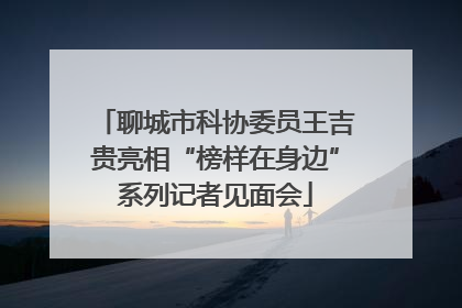 聊城市科协委员王吉贵亮相“榜样在身边”系列记者见面会