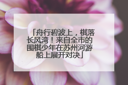 舟行碧波上，棋落长风湾！来自全市的围棋少年在苏州河游船上展开对决