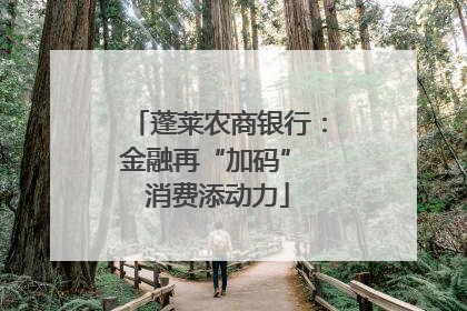 蓬莱农商银行：金融再“加码” 消费添动力