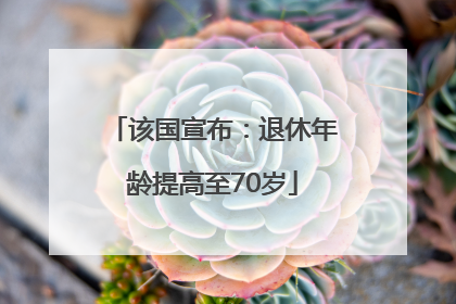 该国宣布：退休年龄提高至70岁