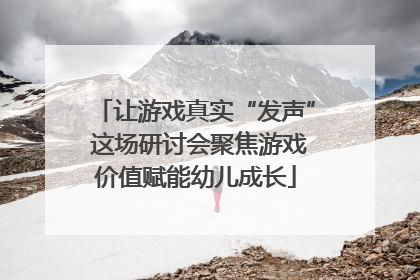 让游戏真实“发声” 这场研讨会聚焦游戏价值赋能幼儿成长