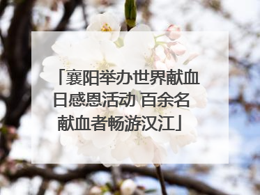 襄阳举办世界献血日感恩活动 百余名献血者畅游汉江