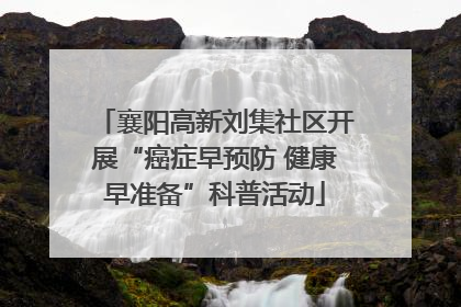 襄阳高新刘集社区开展“癌症早预防 健康早准备”科普活动
