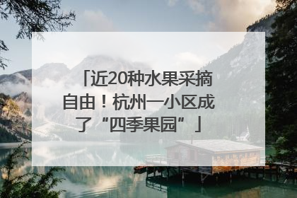 近20种水果采摘自由！杭州一小区成了“四季果园”