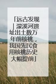 远古发现｜濛溪河遗址出土数万年前核桃，我国先民食用核桃历史大幅提前