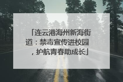 连云港海州新海街道：禁毒宣传进校园，护航青春助成长
