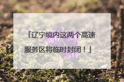 辽宁境内这两个高速服务区将临时封闭！