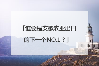 谁会是安徽农业出口的下一个NO.1？