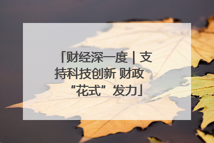 财经深一度｜支持科技创新 财政“花式”发力