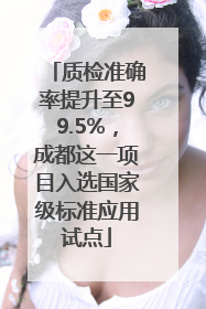质检准确率提升至99.5%，成都这一项目入选国家级标准应用试点