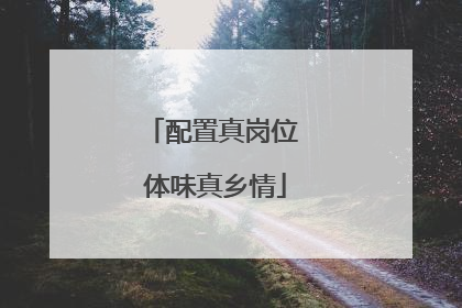 配置真岗位 体味真乡情