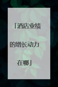 酒店业绩的增长动力在哪