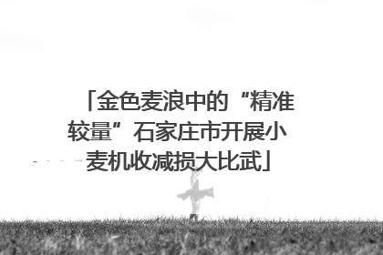 金色麦浪中的“精准较量”石家庄市开展小麦机收减损大比武