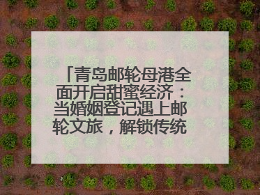 青岛邮轮母港全面开启甜蜜经济：当婚姻登记遇上邮轮文旅，解锁传统文化与现代浪漫的双重密码