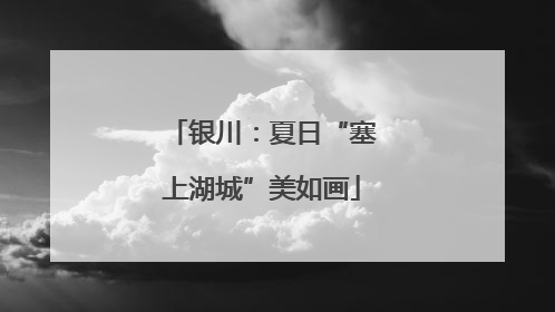 银川：夏日“塞上湖城”美如画