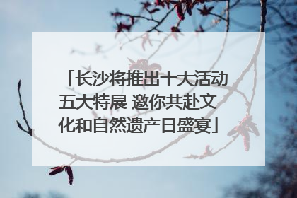 长沙将推出十大活动五大特展 邀你共赴文化和自然遗产日盛宴