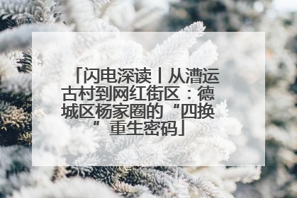 闪电深读丨从漕运古村到网红街区：德城区杨家圈的“四换”重生密码
