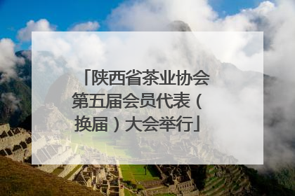 陕西省茶业协会第五届会员代表（换届）大会举行