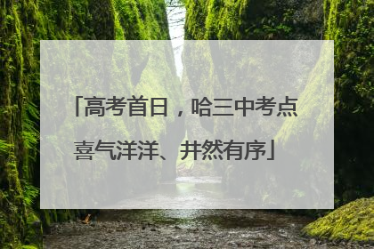 高考首日，哈三中考点喜气洋洋、井然有序