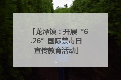 龙潭镇：开展“6.26”国际禁毒日宣传教育活动