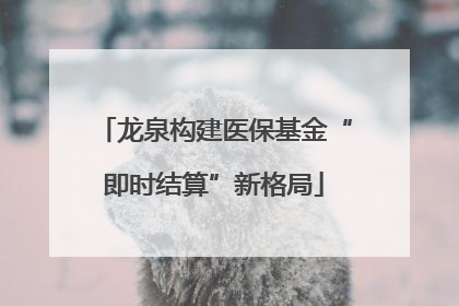 龙泉构建医保基金“即时结算”新格局