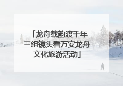 龙舟载韵渡千年 三组镜头看万安龙舟文化旅游活动
