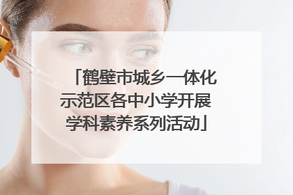 鹤壁市城乡一体化示范区各中小学开展学科素养系列活动